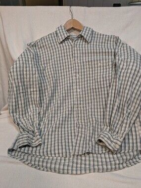 Vintage 90s Alaska 1959 Wilderness Gear Button Up – Men’s M Beige Gray Plaid